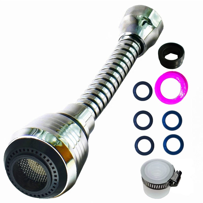 FAVORXTM Faucet Sprayer Attachment Flexible Tap Extension Aerator 360 Degree ABS For Kitchen Sink Cold Hot Water - Image 2